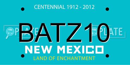 BATZ10 New Mexico License Plate