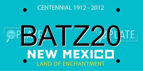 BATZ20 New Mexico License Plate