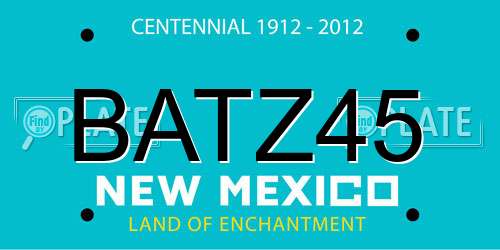 BATZ45 New Mexico License Plate