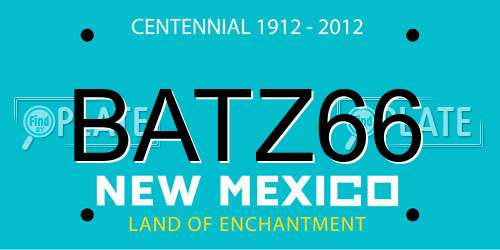 BATZ66 New Mexico License Plate