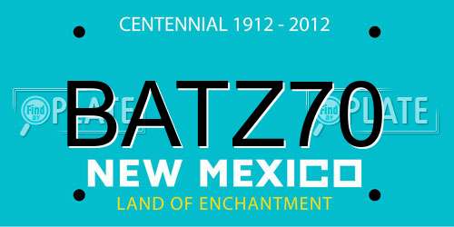 BATZ70 New Mexico License Plate