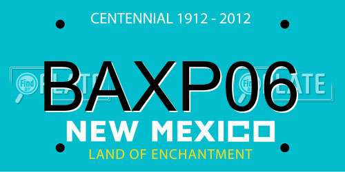 BAXP06 New Mexico License Plate