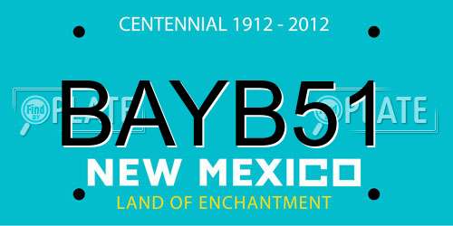 BAYB51 New Mexico License Plate