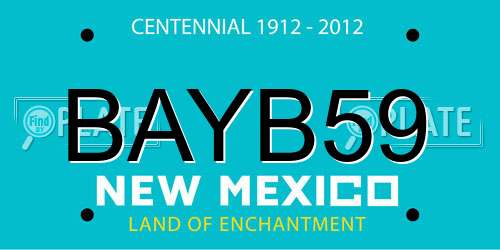 BAYB59 New Mexico License Plate