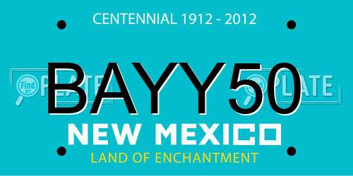 BAYY50 New Mexico License Plate