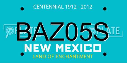 BAZ05S New Mexico License Plate