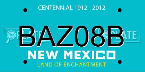 BAZ08B New Mexico License Plate