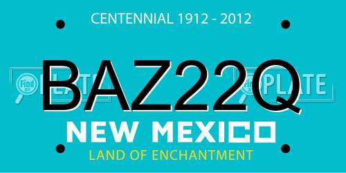 BAZ22Q New Mexico License Plate