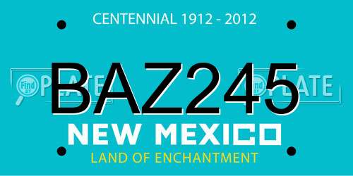 BAZ245 New Mexico License Plate