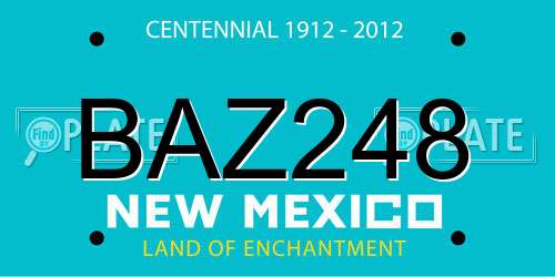 BAZ248 New Mexico License Plate