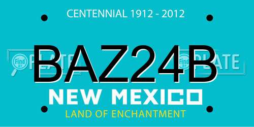 BAZ24B New Mexico License Plate