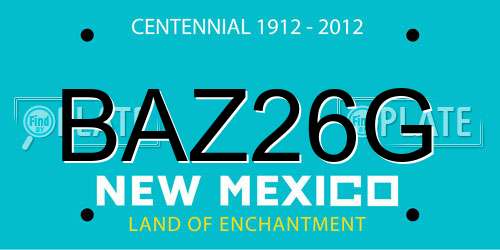 BAZ26G New Mexico License Plate