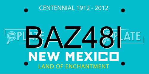 BAZ48I New Mexico License Plate