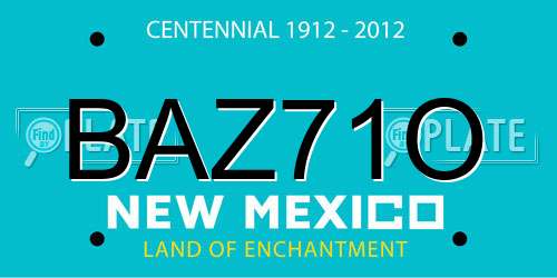 BAZ71O New Mexico License Plate