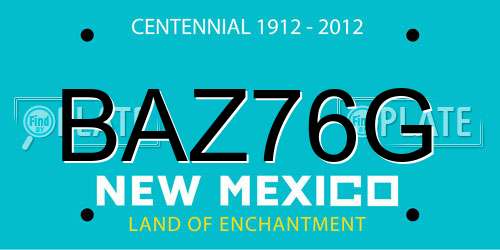 BAZ76G New Mexico License Plate
