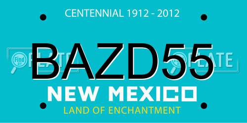 BAZD55 New Mexico License Plate