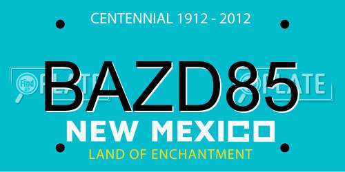 BAZD85 New Mexico License Plate