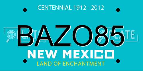 BAZO85 New Mexico License Plate