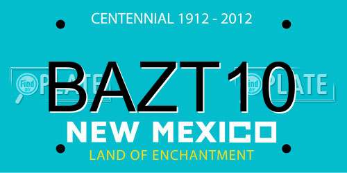 BAZT10 New Mexico License Plate