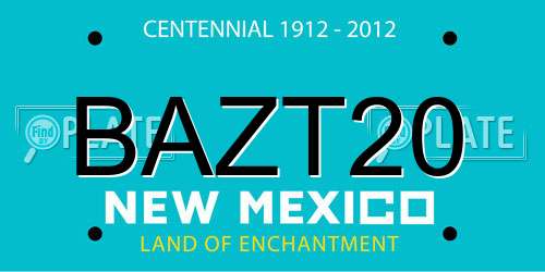 BAZT20 New Mexico License Plate