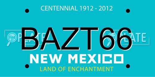 BAZT66 New Mexico License Plate