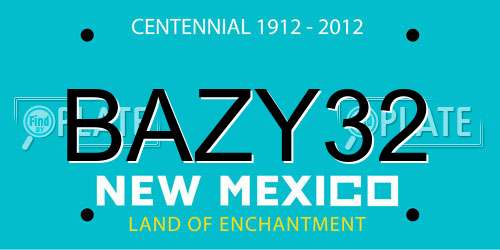 BAZY32 New Mexico License Plate