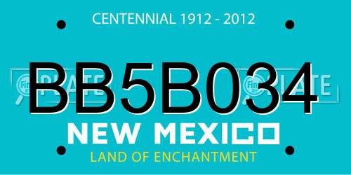 BB5B034 New Mexico License Plate
