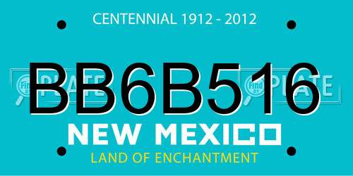 BB6B516 New Mexico License Plate
