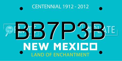BB7P3B New Mexico License Plate