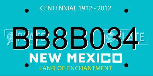 BB8B034 New Mexico License Plate
