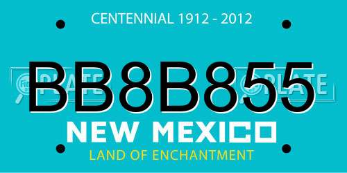 BB8B855 New Mexico License Plate