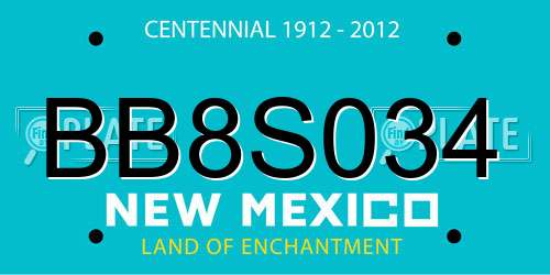 BB8S034 New Mexico License Plate