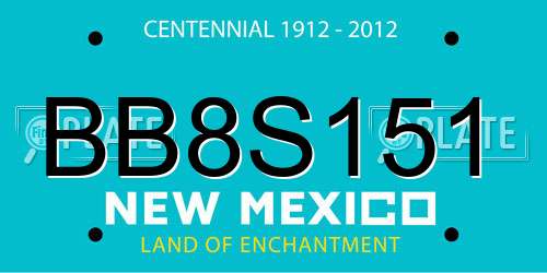 BB8S151 New Mexico License Plate