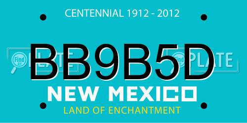 BB9B5D New Mexico License Plate