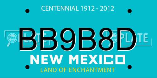 BB9B8D New Mexico License Plate