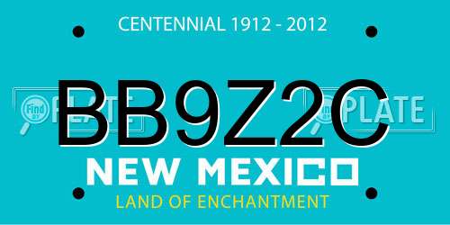 BB9Z2C New Mexico License Plate