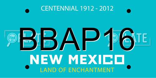 BBAP16 New Mexico License Plate