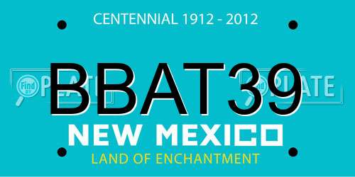 BBAT39 New Mexico License Plate