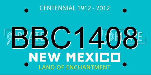 BBC1408 New Mexico License Plate