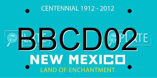BBCD02 New Mexico License Plate