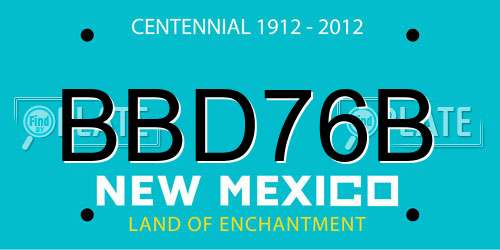 BBD76B New Mexico License Plate