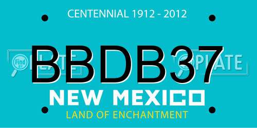 BBDB37 New Mexico License Plate
