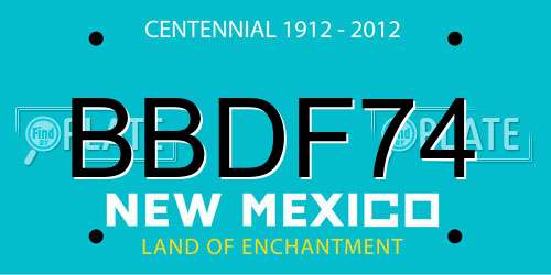 BBDF74 New Mexico License Plate