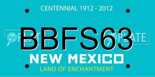 BBFS63 New Mexico License Plate