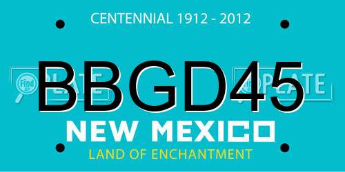 BBGD45 New Mexico License Plate