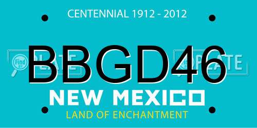 BBGD46 New Mexico License Plate