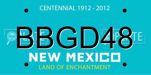 BBGD48 New Mexico License Plate