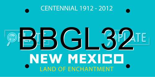 BBGL32 New Mexico License Plate