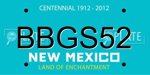 BBGS52 New Mexico License Plate