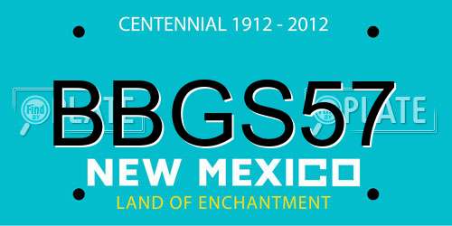 BBGS57 New Mexico License Plate